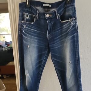 Women's Distressed Blue Jeans